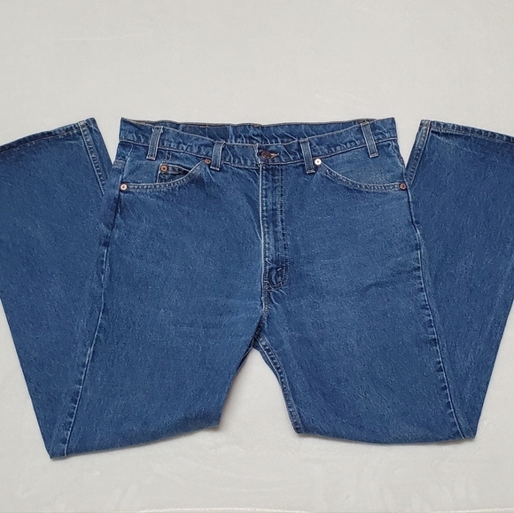 VINTAGE 90s Levi's 517 Orange Tab Stone Wash High Rise Bootcut Jeans - Picture 4 of 13